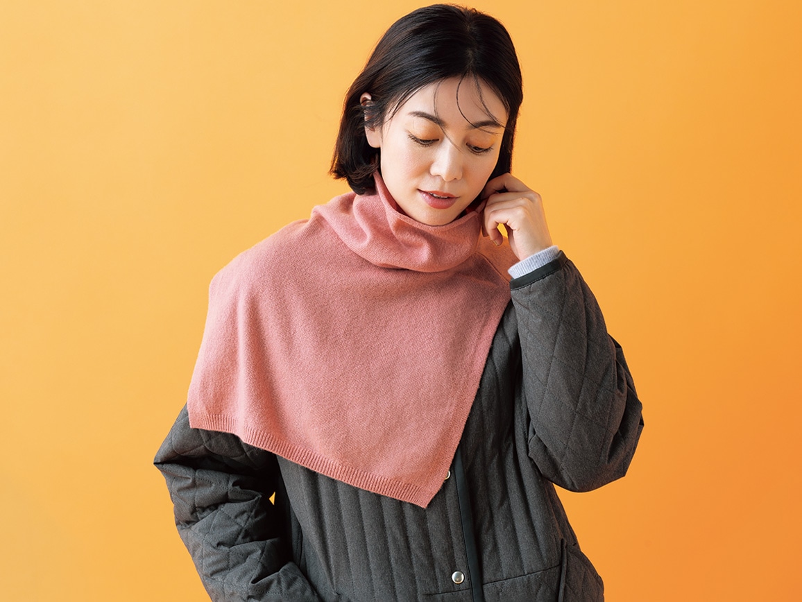 カシミヤ混つけ襟風スヌード(61_ブルー): ｜ カタログ通販のハルメク