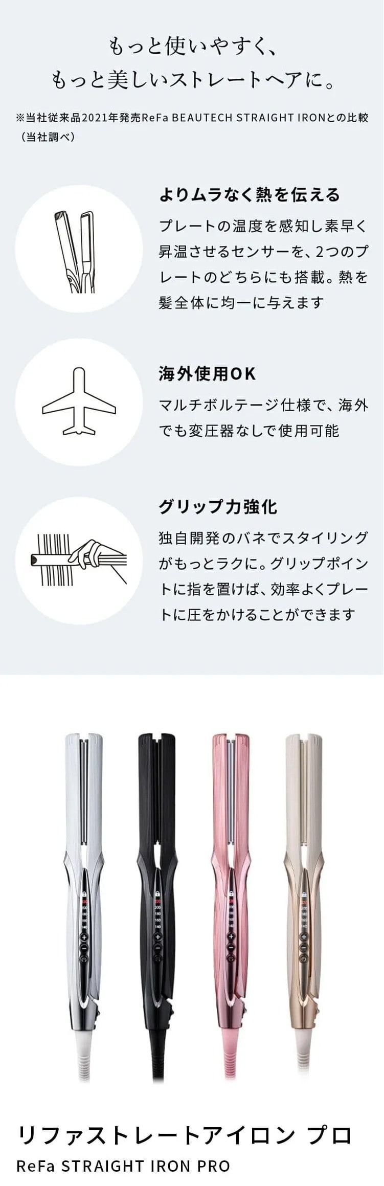 リファ ストレートアイロン プロ（ホワイト） プレゼント ギフト 誕生