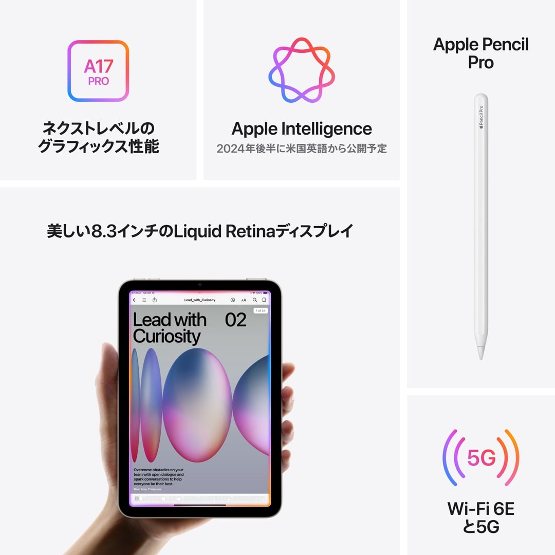 iPad mini Wi-Fi + Cellularモデル 256GB - スペースグレイ with