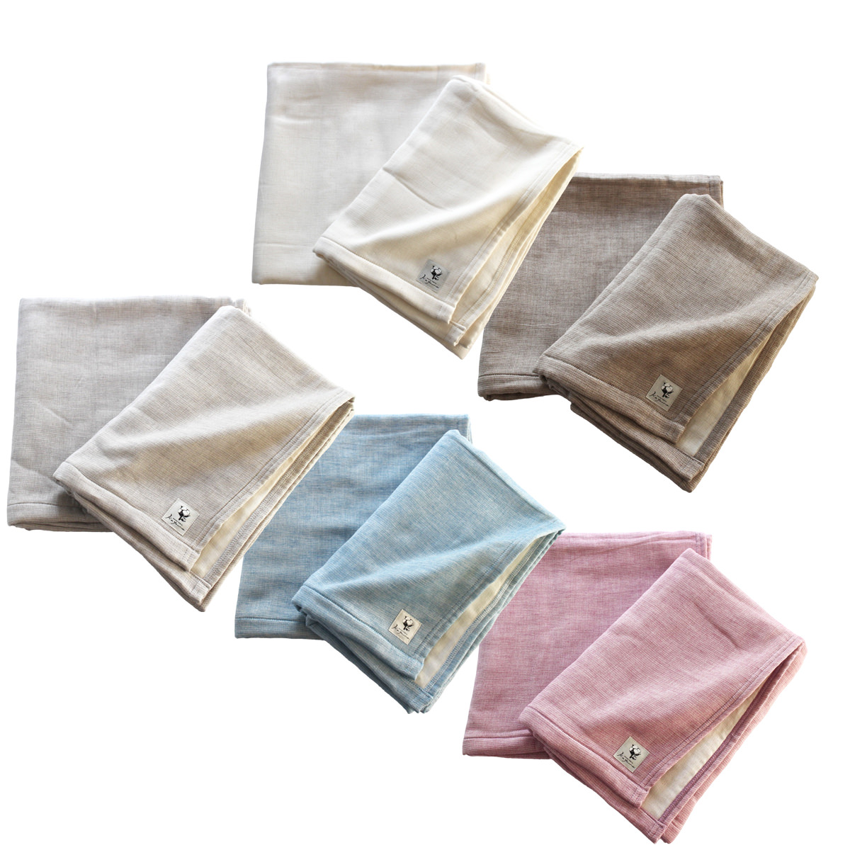 6重ガーゼバスタオル 〔(幅約60cm×長さ120cm)〕(ホワイト): 産直お