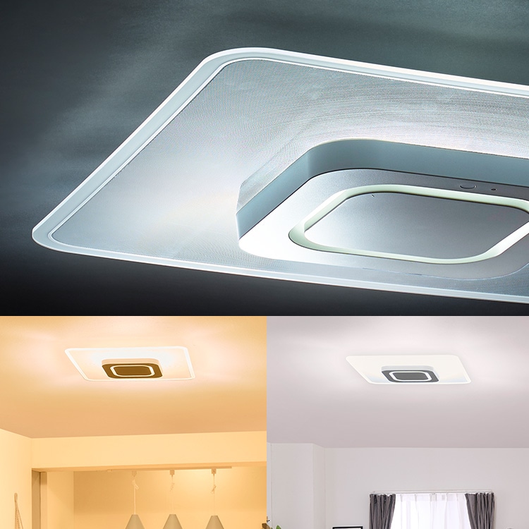 LEDシーリングライト パネルライトスクエア 12畳 調光 調色 CEA