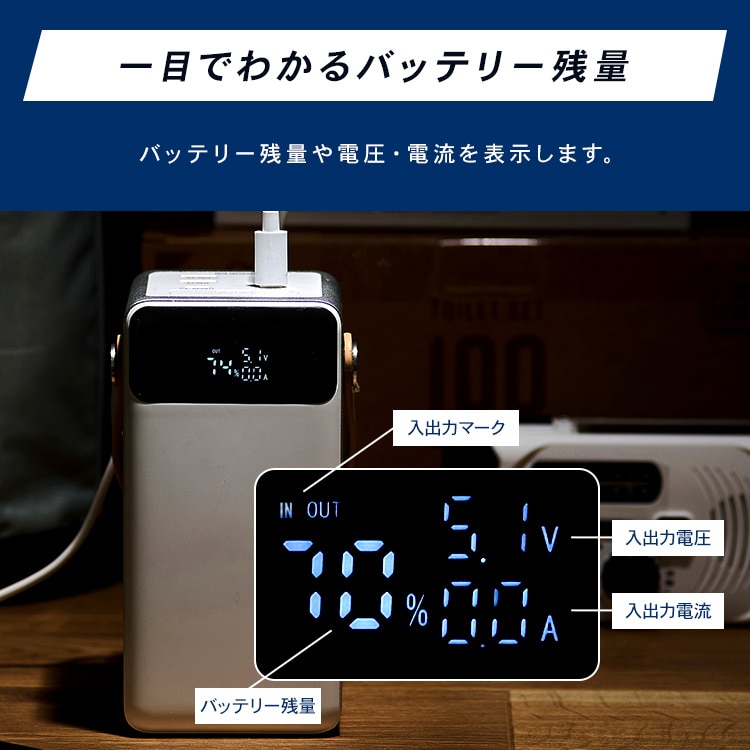 モバイルバッテリー 大容量 持ち運び充電器 バッテリーステーション