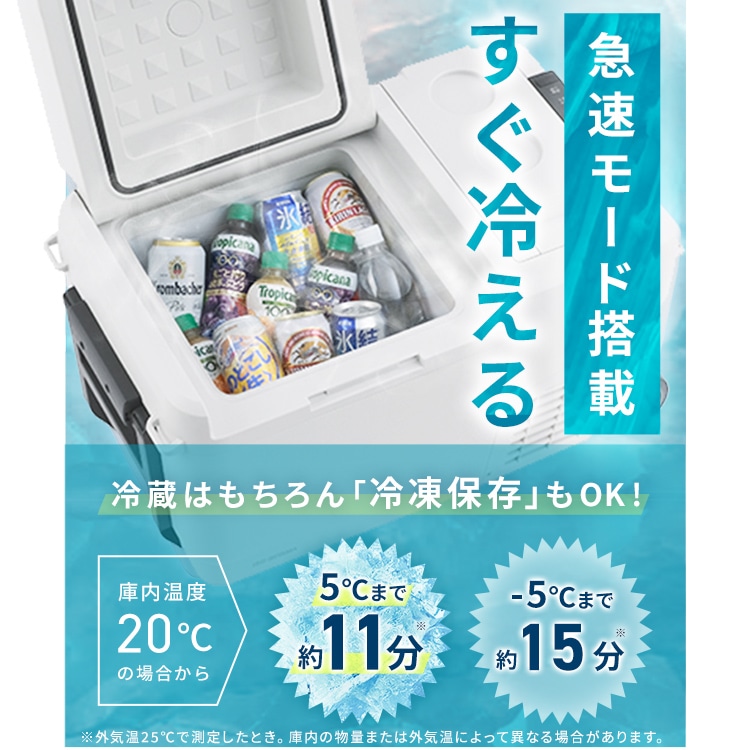 冷温庫 ポータブル 26L IPDW-B3A-W