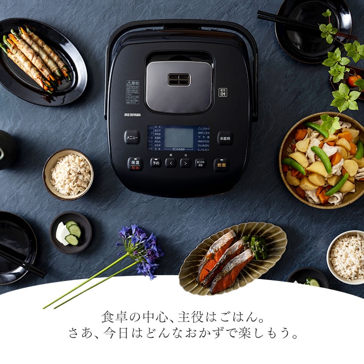 炊飯器 10合 圧力IH 40銘柄炊き RC-PD10-B 極厚火釜 ブラック