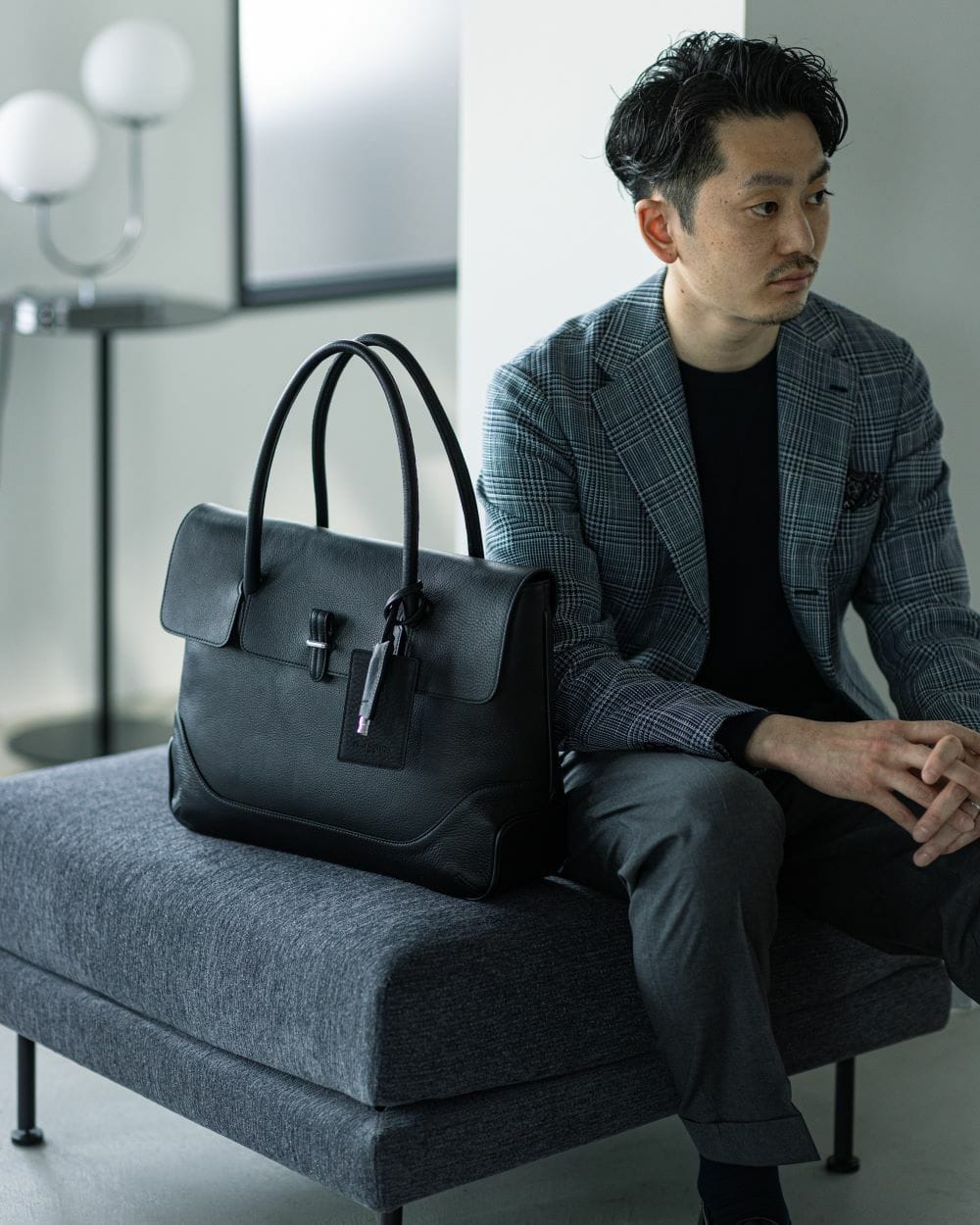 ペッレモルビダMB055A-フラップトートバッグ BLACK(BLACK): PELLE