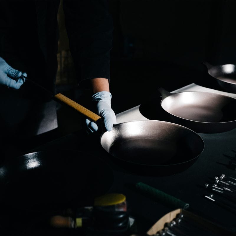 バーミキュラ フライパン 24cm深型 ハンドル材:オーク FP24-OK