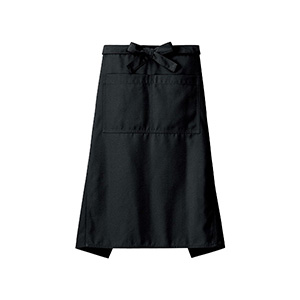 サロンエプロン FK7160－16 ブラック| 作業服・作業着