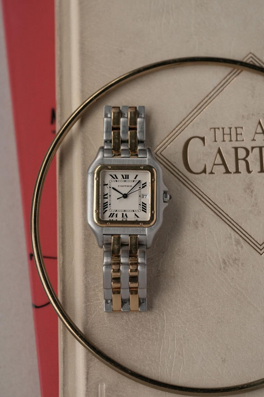 カルティエ/パンテール ドゥ カルティエLMデイトジャンボ/アイボリー