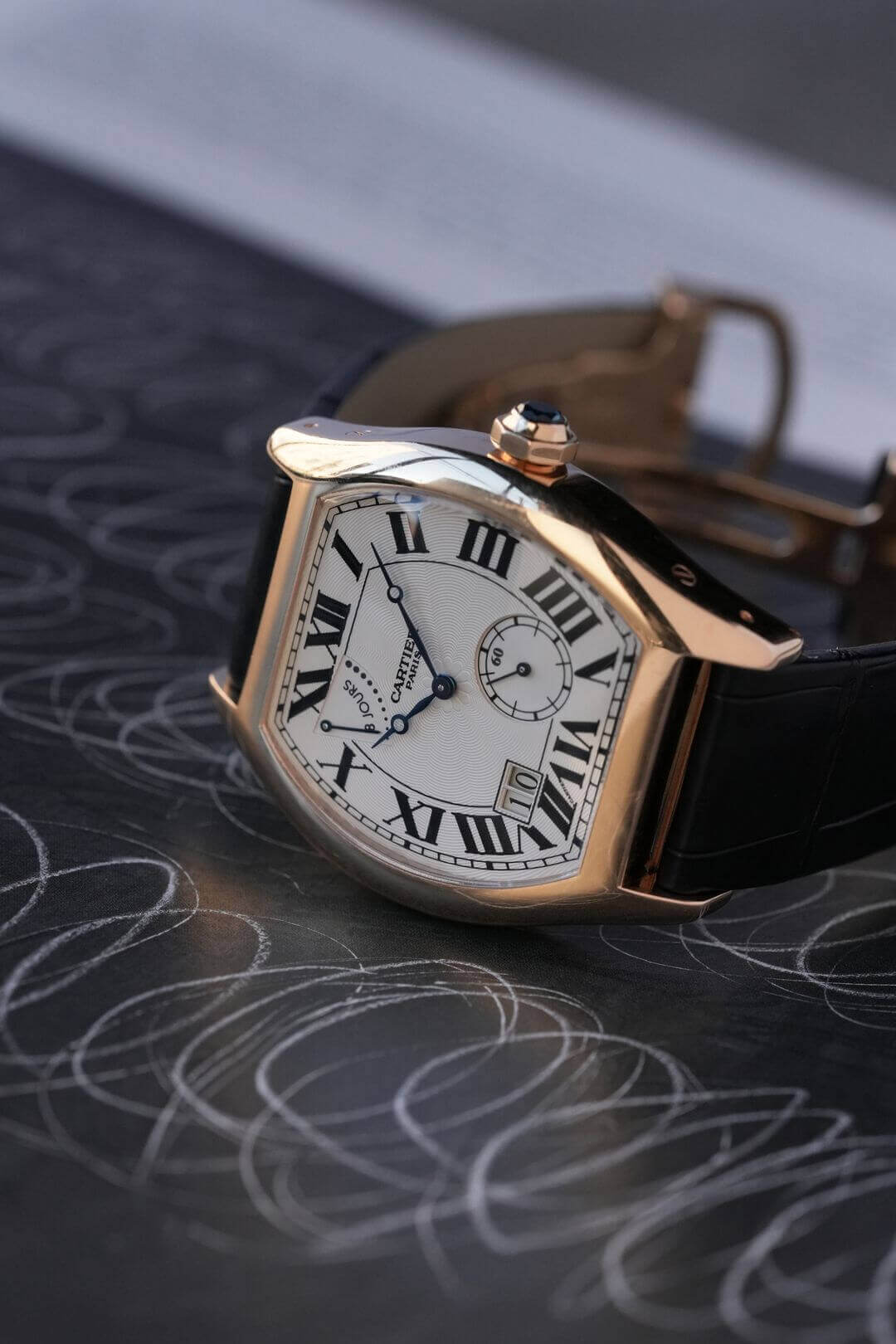 カルティエ/トーチュXL/CARTIER PARISギョーシェホワイトローマン