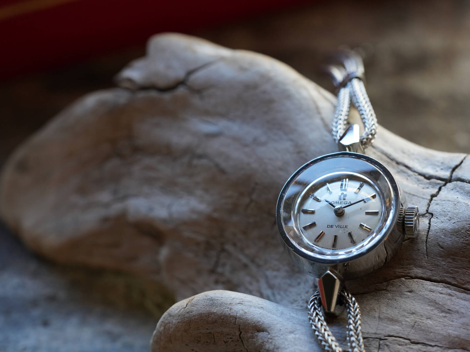 オメガ/デヴィル/カクテルウォッチ/カットガラス/シルバーダイヤル