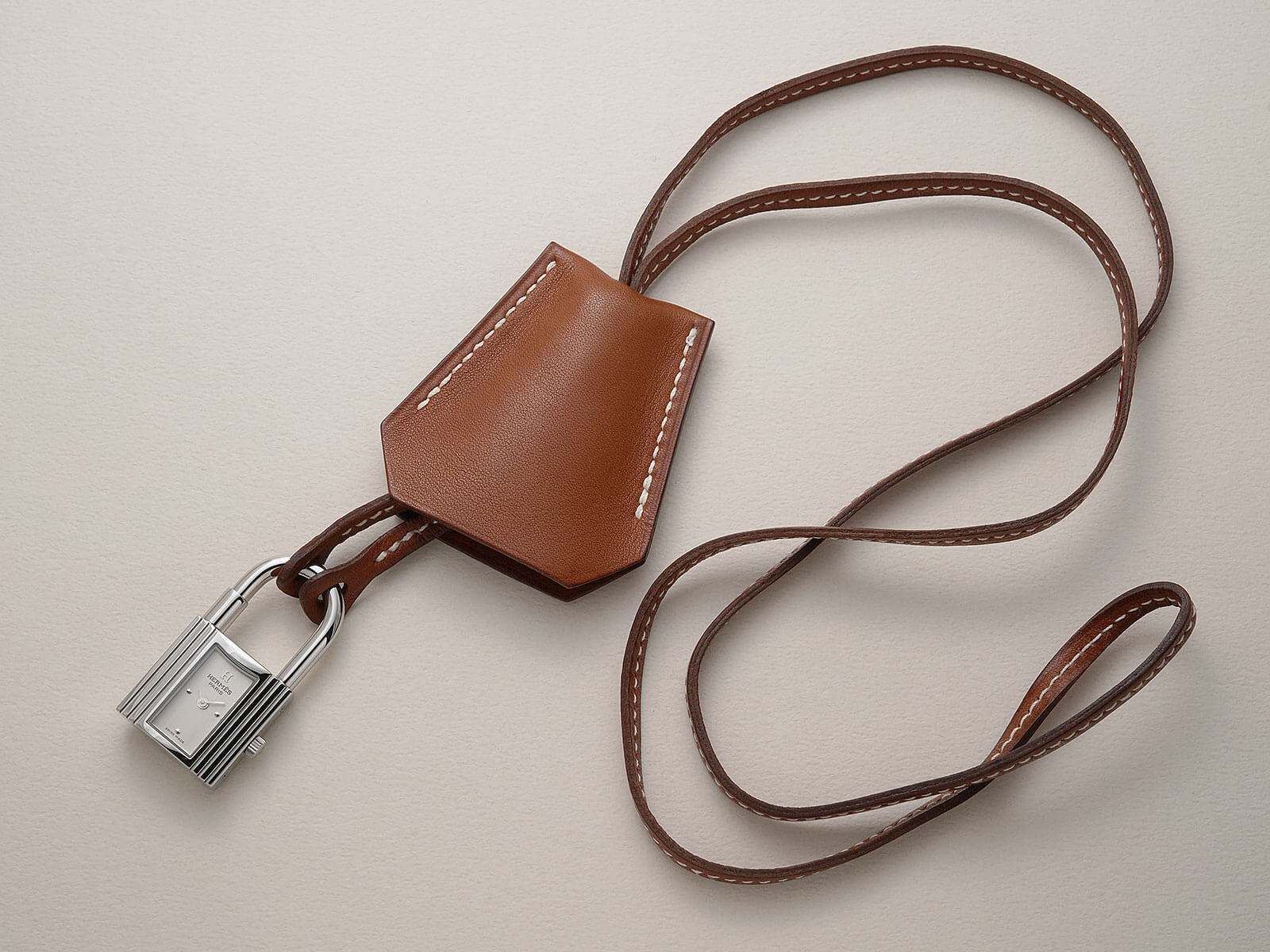 エルメス/ケリーウォッチクロシェットネックレス/シルバ―ダイヤル