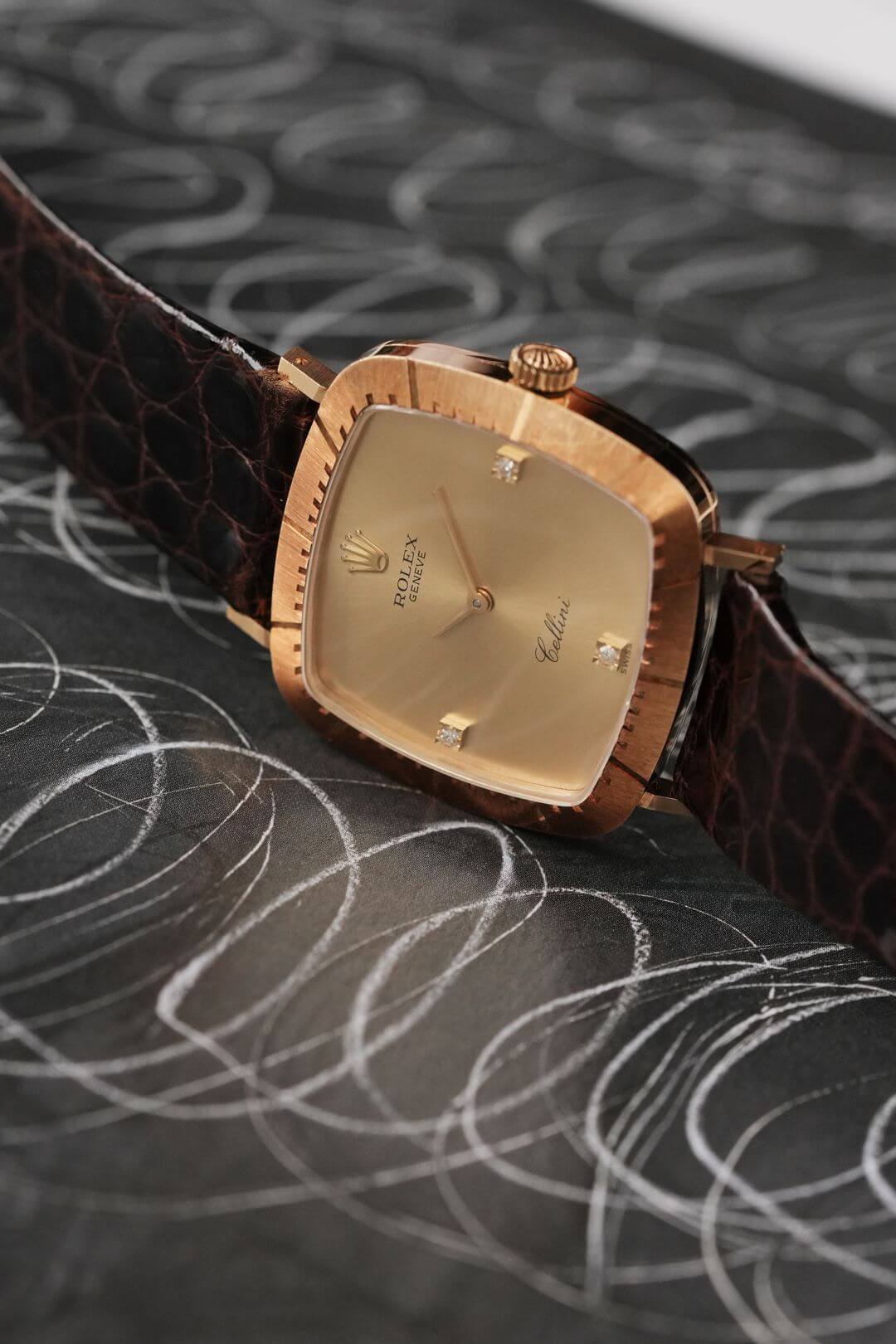 ロレックス/チェリーニ/クッションケース/ゴールドダイヤル/3P