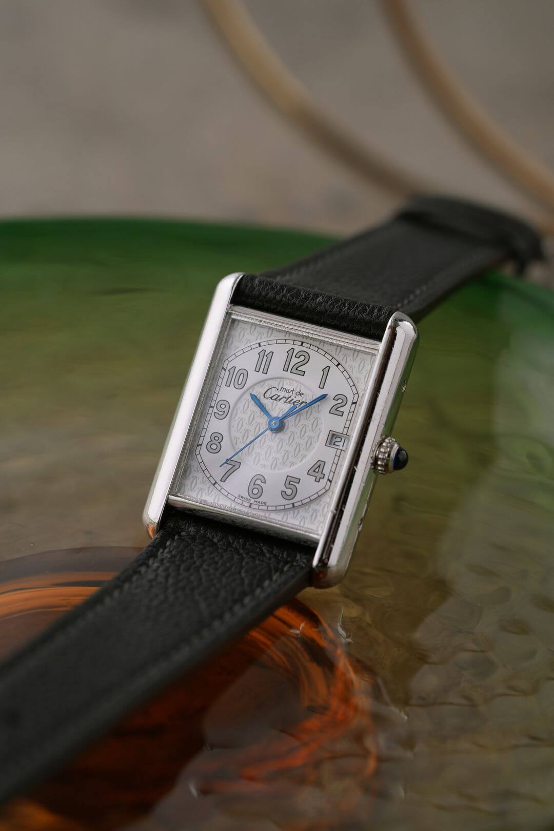 マスト ドゥ カルティエ/新型マストタンクGMデイト/アルジャン/ロゴ