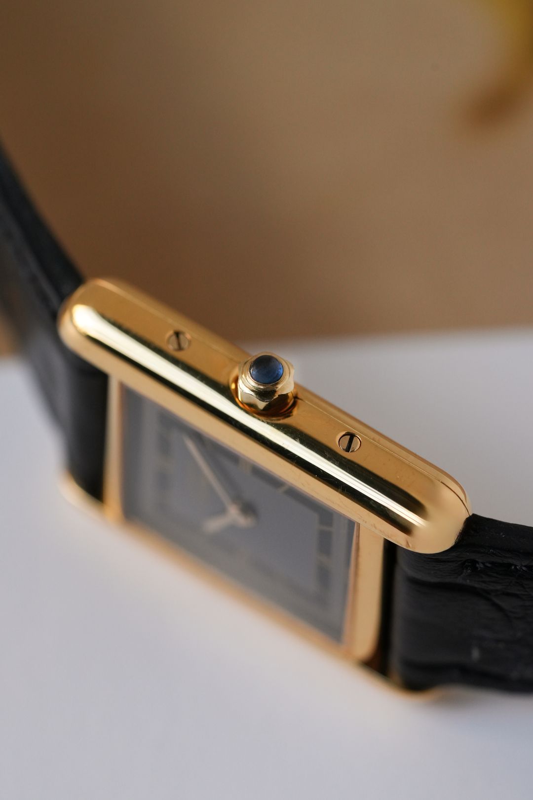 マスト ドゥ カルティエ/マストタンクSM/4点ローマンブラックダイヤル