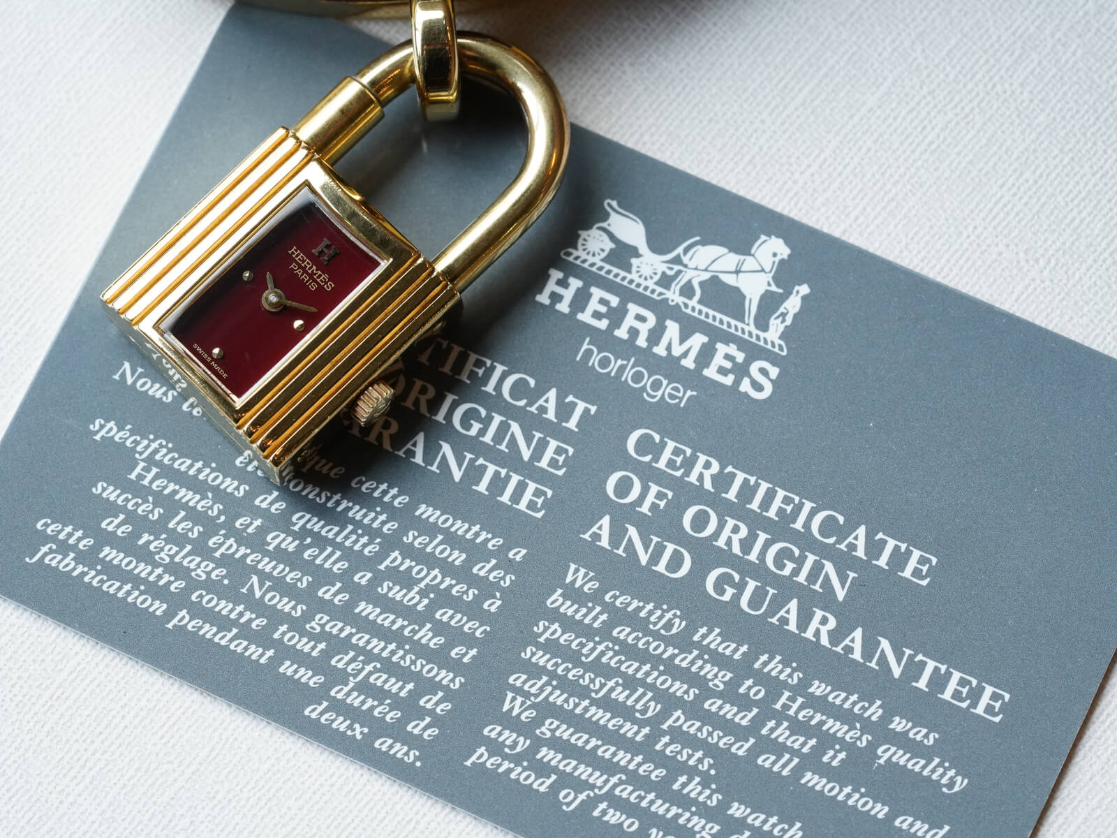 エルメス/ケリーウォッチ/ボルドーダイヤル/Hermes/Kelly Cadenas