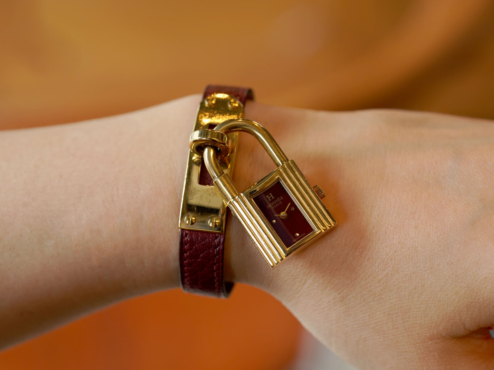 エルメス/ケリーウォッチ/ボルドーダイヤル/Hermes/Kelly Cadenas