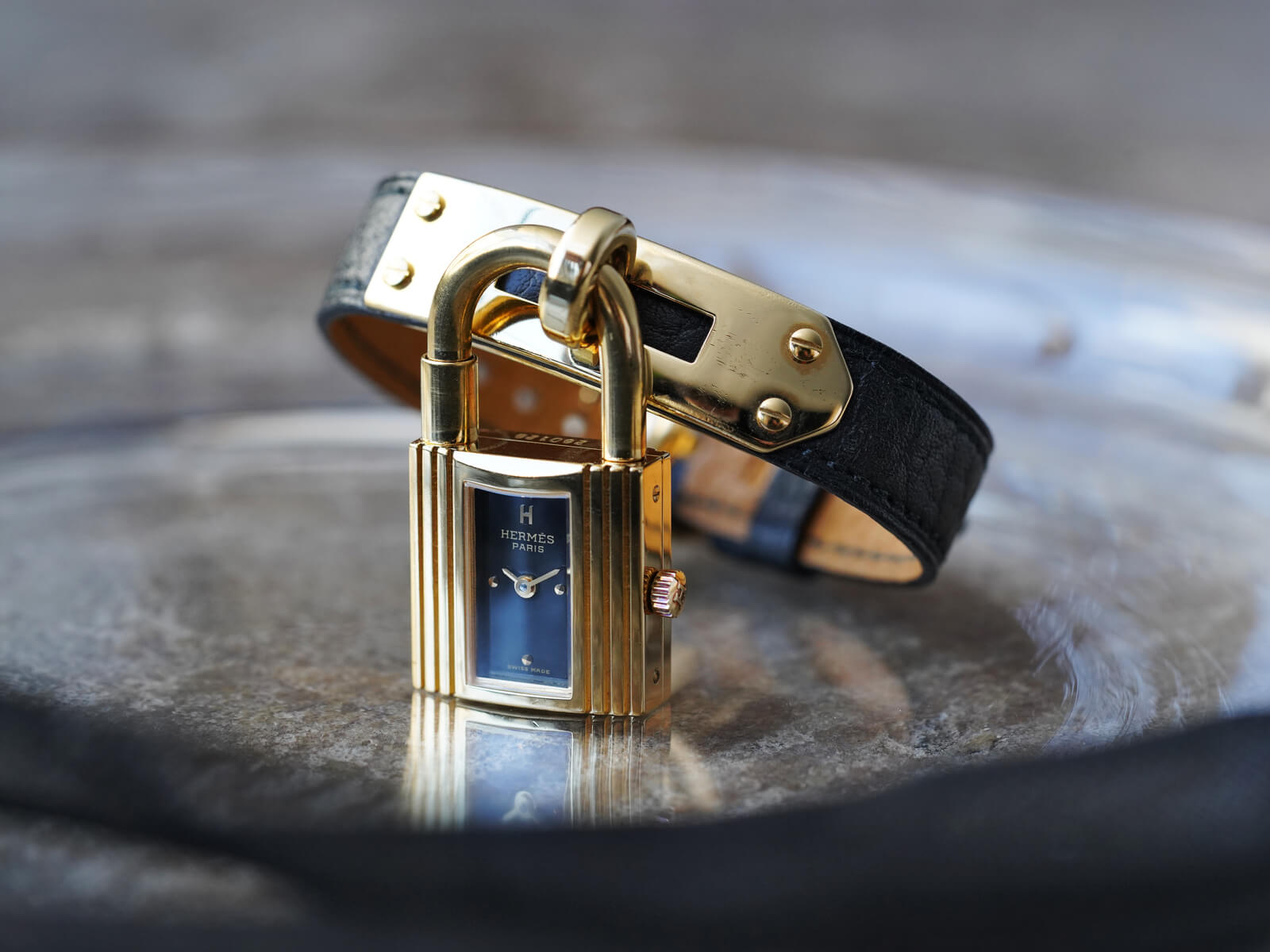 エルメス/ケリーウォッチ/ブラックダイヤル/Hermes/Kelly Cadenas