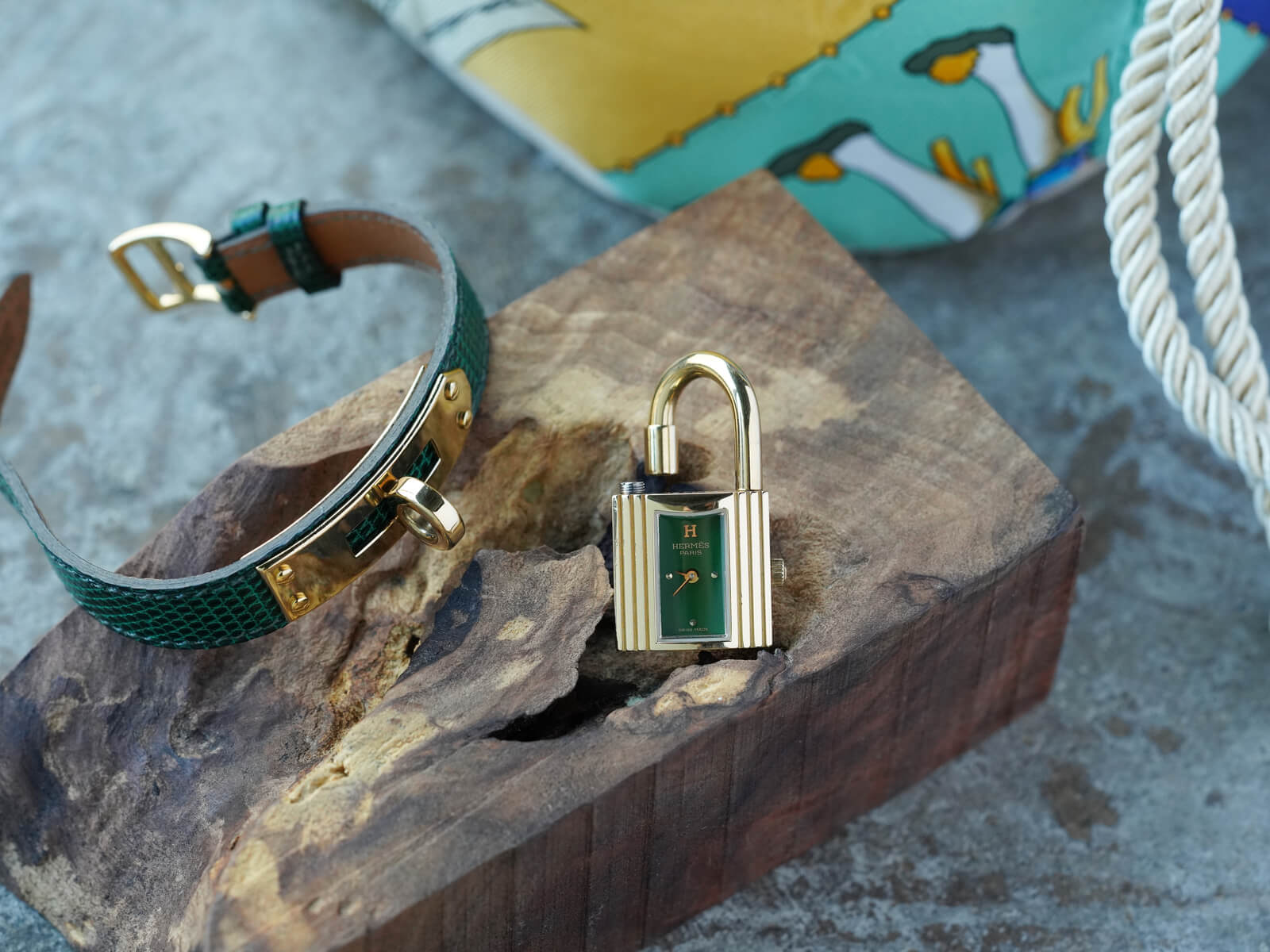 エルメス/ケリーウォッチ/グリーンダイヤル/Hermes/Kelly Cadenas