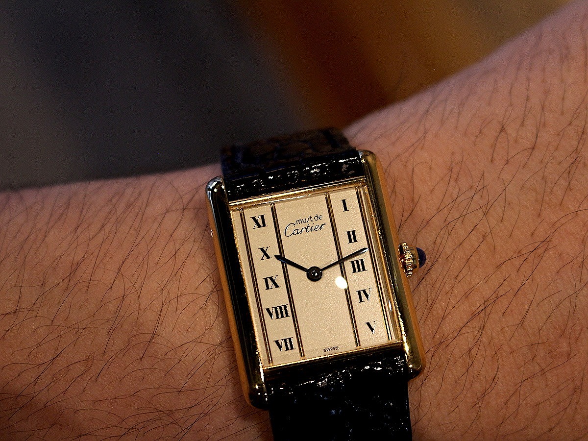カルティエ/マストタンクLM/縦ローマン/ヴェルメイユ/Ref590005/QZ/90s