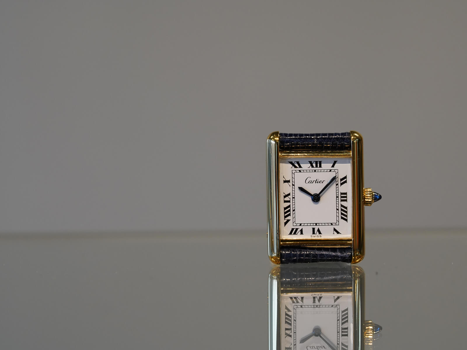 カルティエ/プレマストタンクSM/ホワイトローマンダイヤル