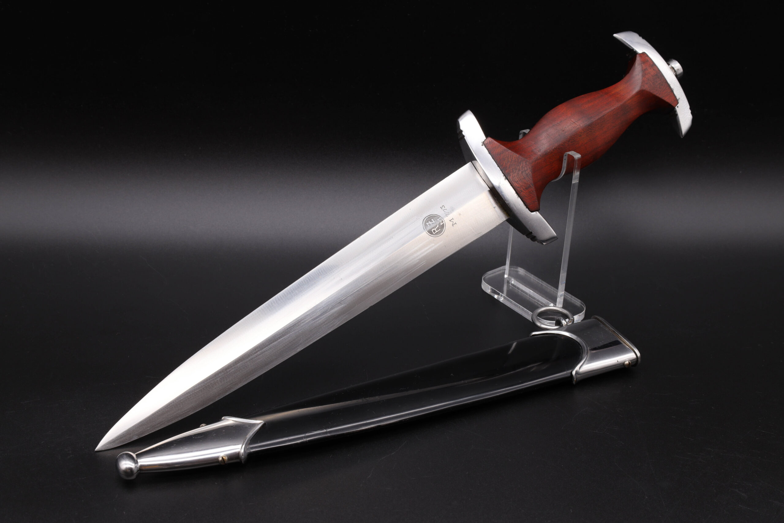 Rare Steel Cross Guards NSKK Dagger Helbig – M7/73 - Edged Militaria