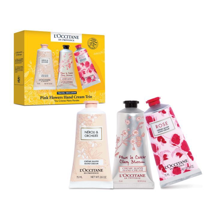 ピンクフラワー ハンドクリームトリオ