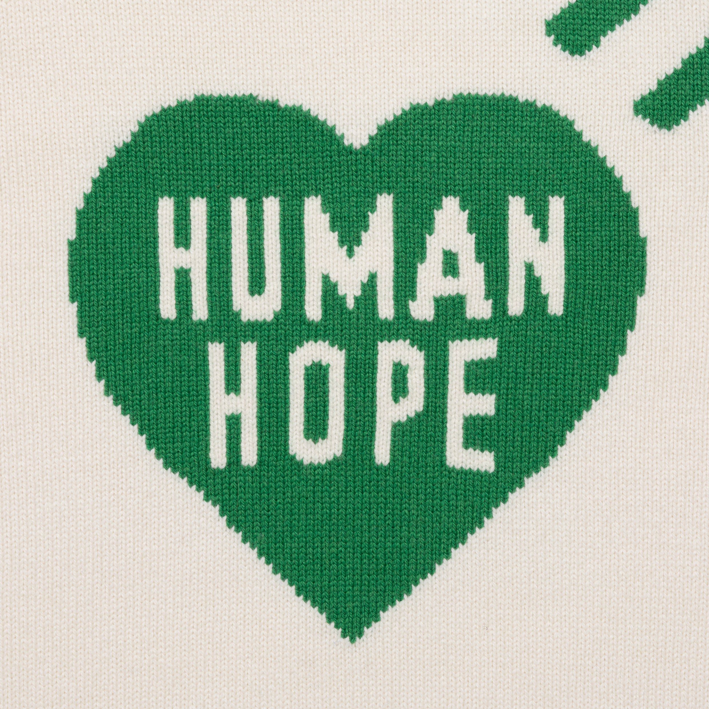 HUMAN MADE HUMAN HOPE HEART KNIT SWEATER – HUMAN MADE Inc.