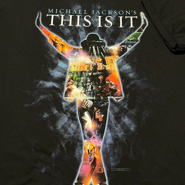 Michael Jackson T Shirt Men XL Black Pop Music Singer Retro 2009