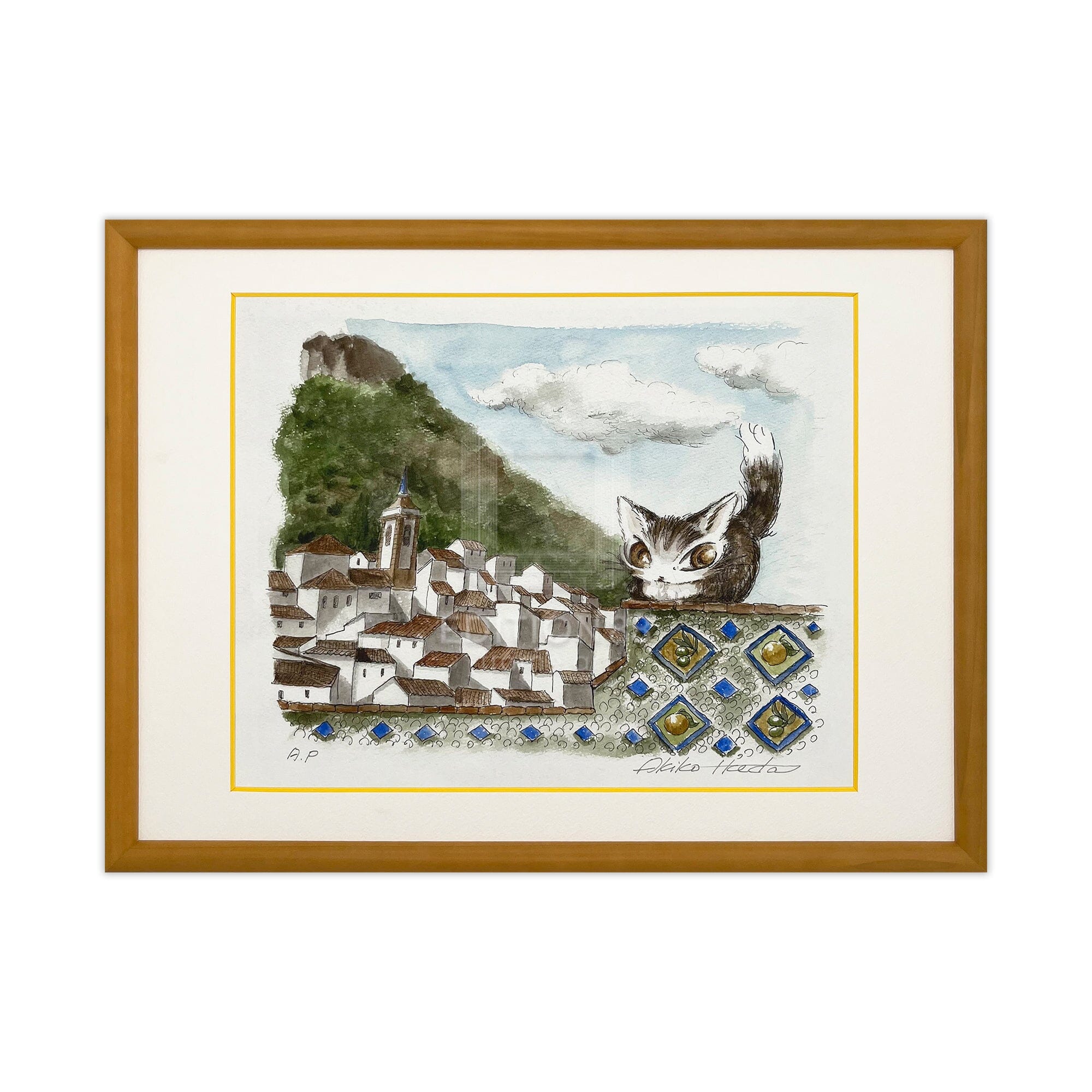 猫のダヤン 88グラフ「アンダルシアの白い村」/池田あきこ（直筆サイン