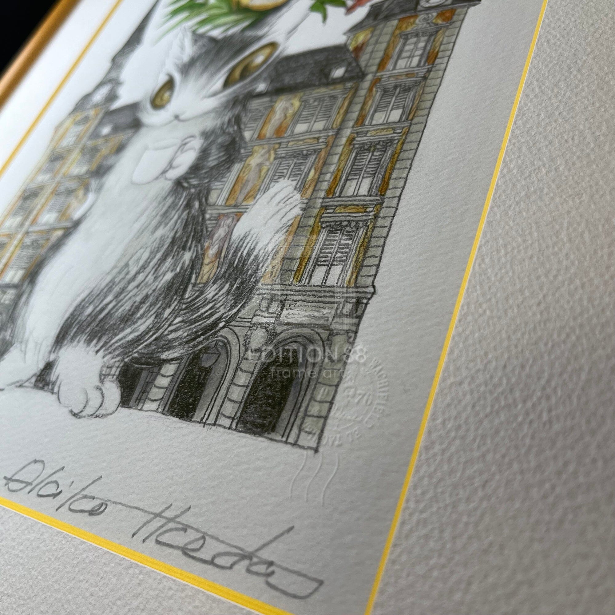 猫のダヤン 88グラフ「マヨール広場」/池田あきこ（直筆サイン入り