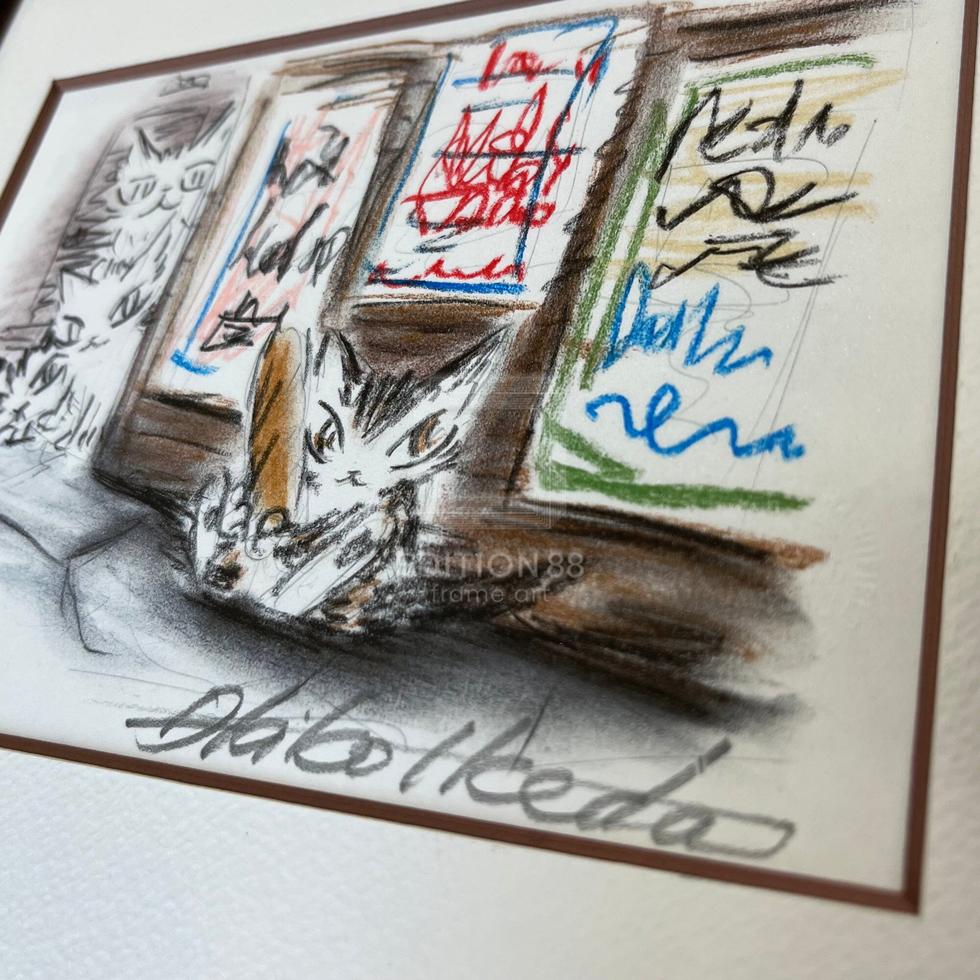 猫のダヤン 88グラフ「コンテ・フランスパン」/池田あきこ（直筆サイン