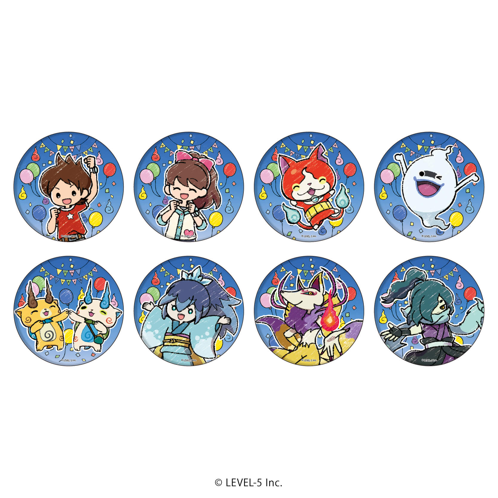 缶バッジ「妖怪ウォッチ」08/10周年ver. BOX① コンプリートBOX(全8種