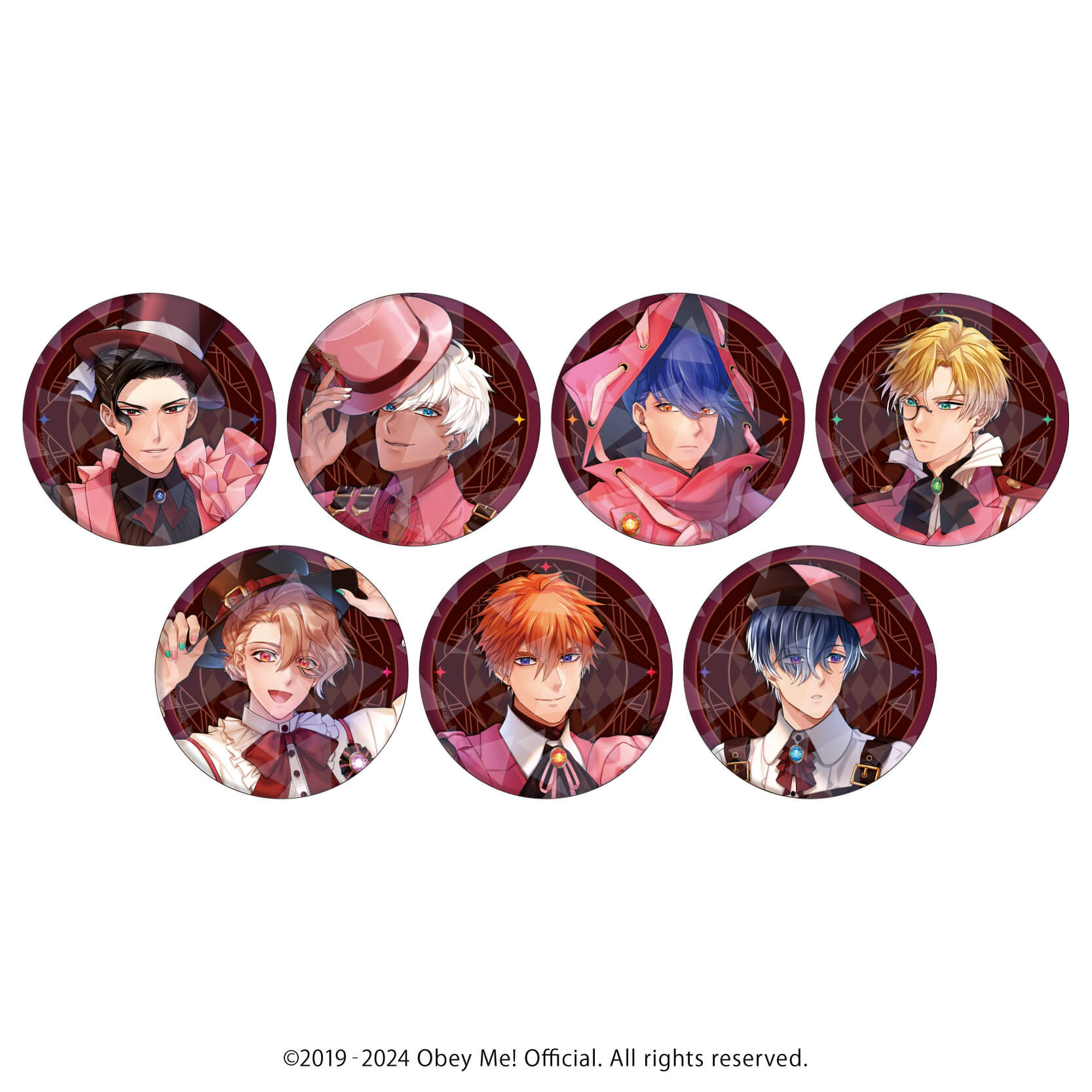 ホログラム缶バッジ(65mm)「Obey Me!」11/バレンタインver