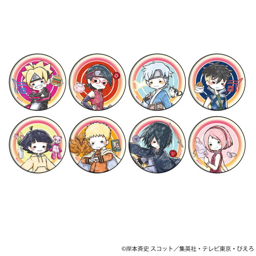 NARUTO BORUTO×サンリオ ハート缶バッジ サスケ、サクラ、サラダ