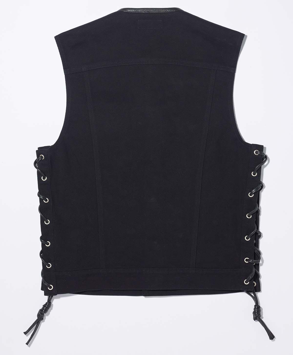 デニムベスト ノーカラー｜カドヤ公式オンラインショップ｜SOLID BIKER