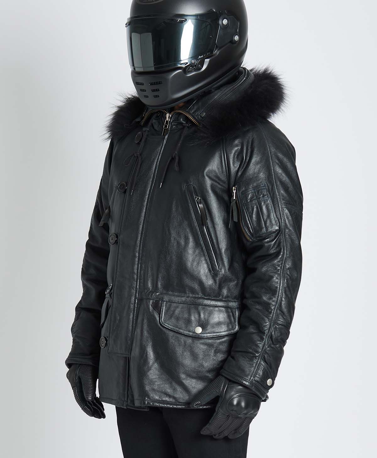 Leather jacket leather coat military | Kadoya official online shop