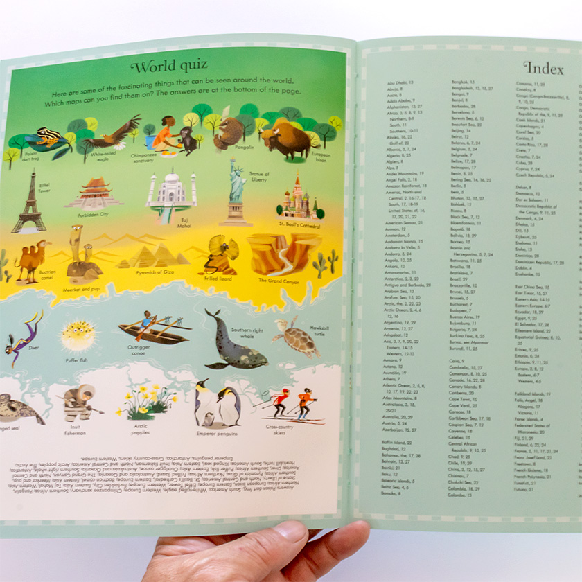 世界地図ジグソーパズル＆アトラス絵本セット Usborne ATLAS and