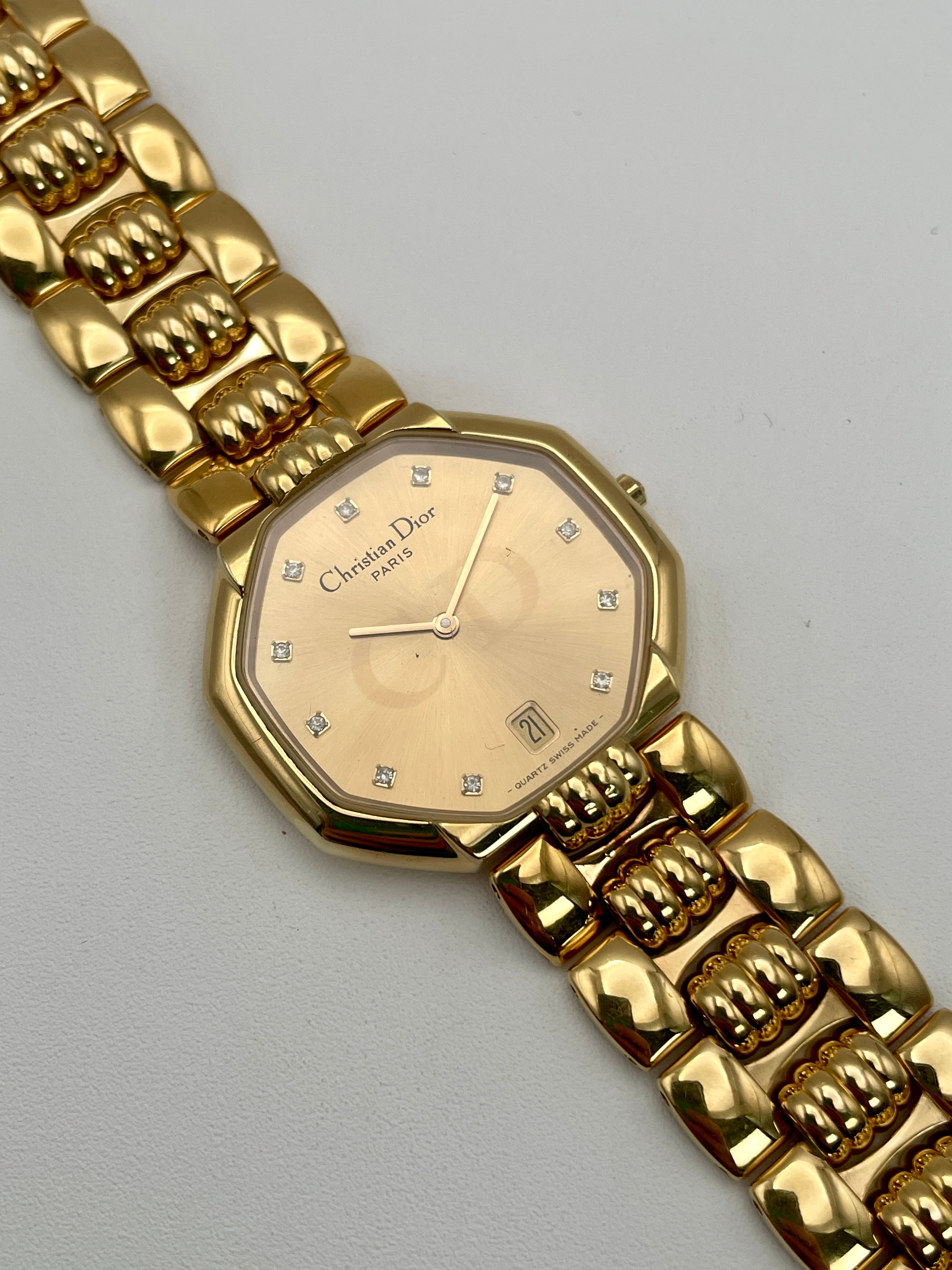 Christian Dior Déposé Octagon Vintage Women's Watch in Gold