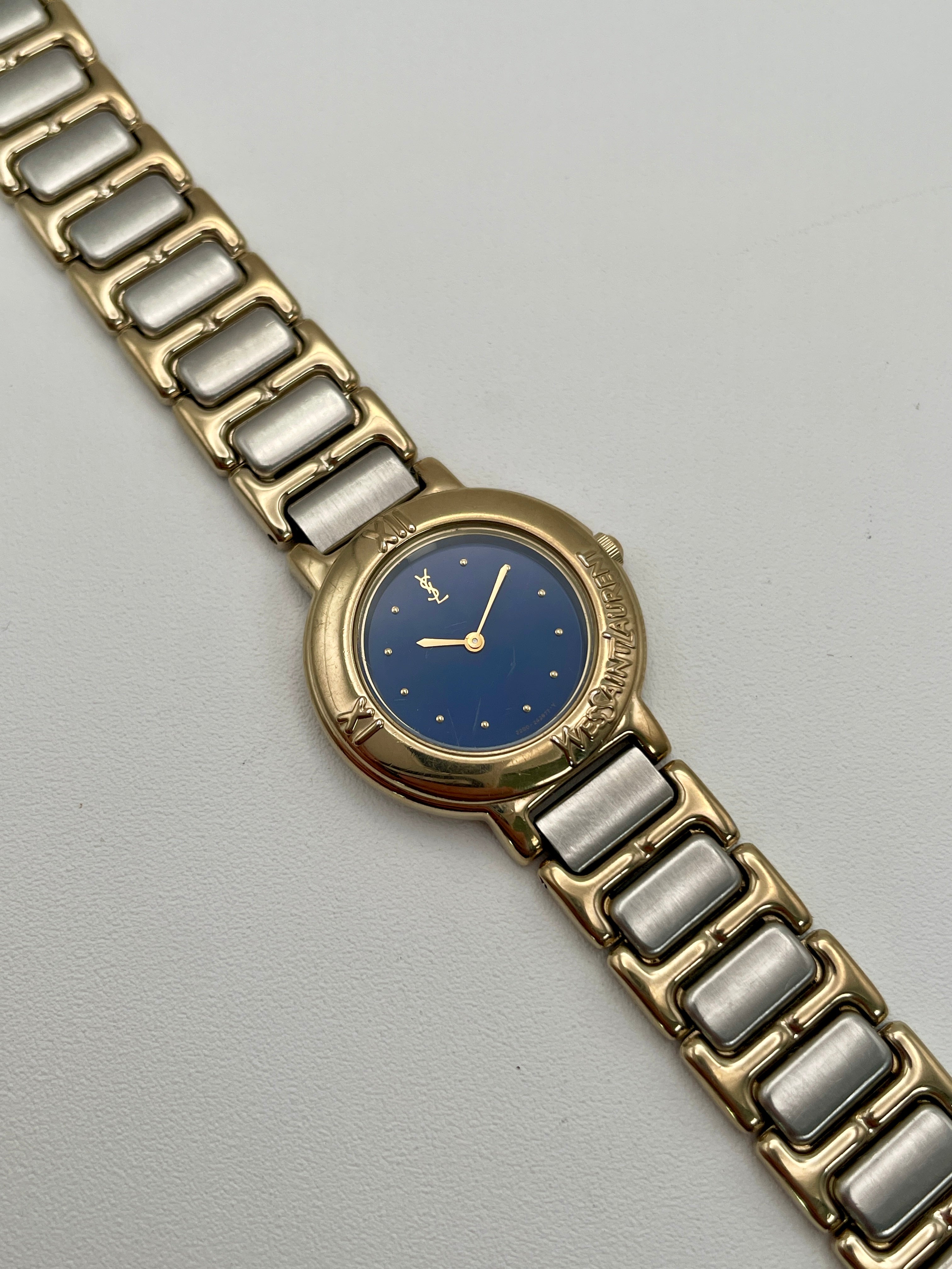 Yves Saint Laurent Blue Pour Femme Vintage Women's Watch in Steel