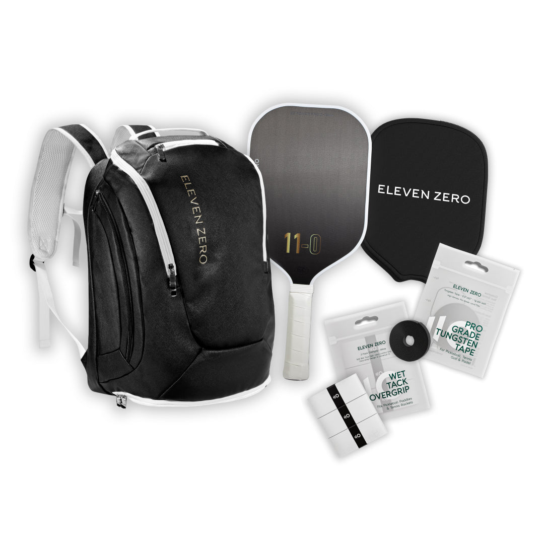 Eleven Zero | Court-Ready Bundle - Carbon Paddle & Black Backpack