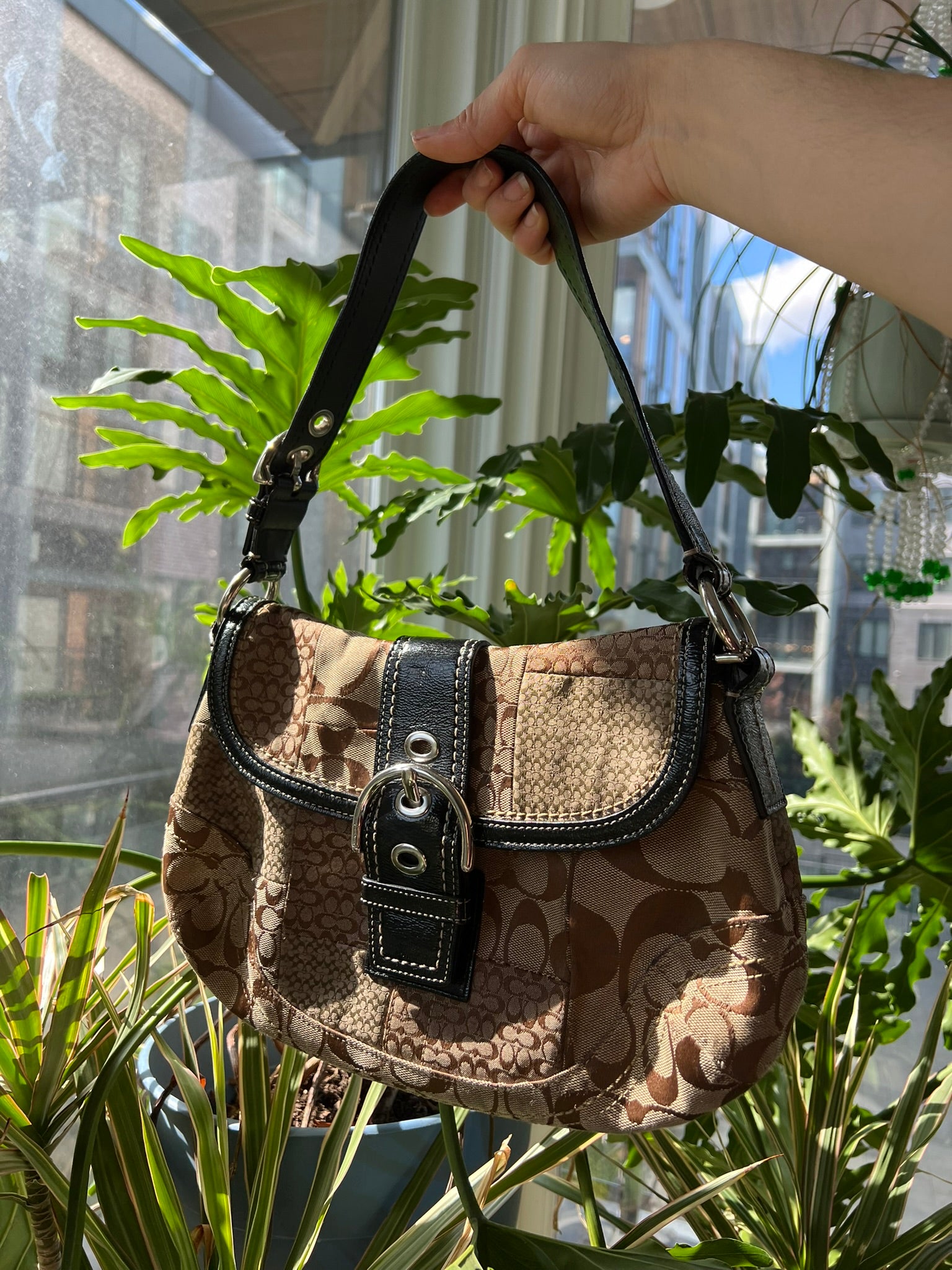 Y2k Vintage Patchwork Monogram Coach Shoulder Bag – Elektra Vintage