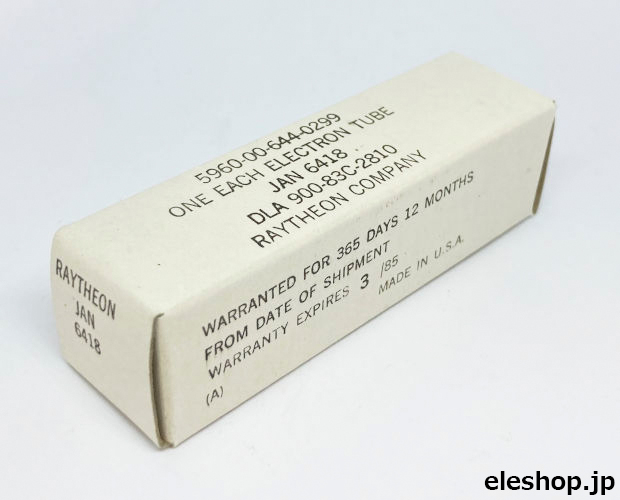 RAYTHEON(レイセオン) サブミニチュア管 / 6418