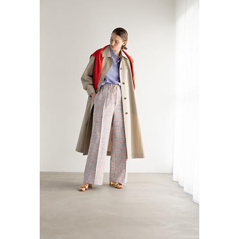 ebure(エブール)｜ブライトヤーンジャカード クルーネックニット