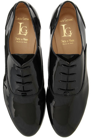 LucaGrossi(ルカ グロッシ)｜レースアップシューズ/ブラックエナメル