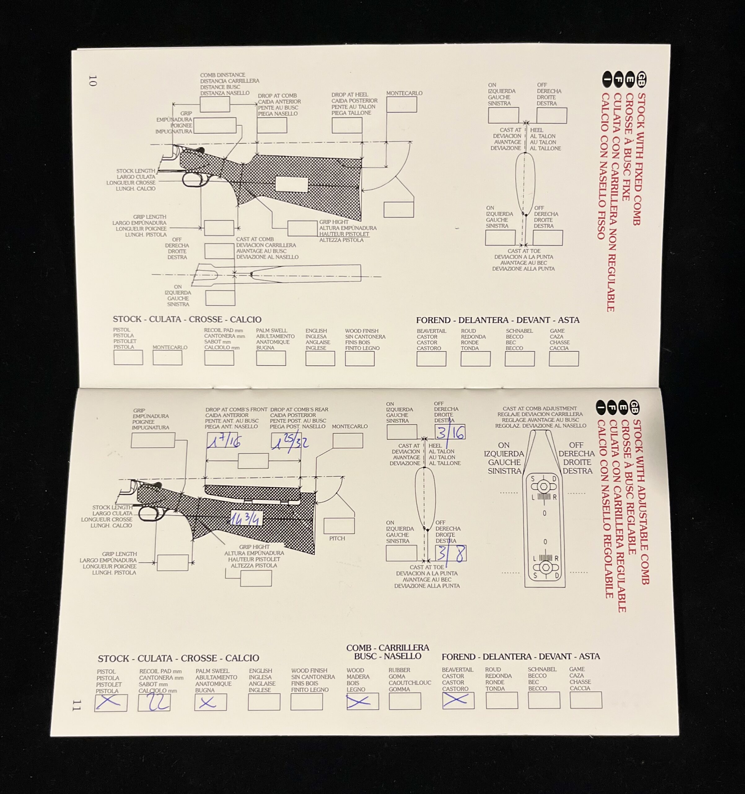 PERAZZI MX8 SC3 SIDE PLATE (NEW)-12GA-31 1/2″-RH ADJ STK-SER