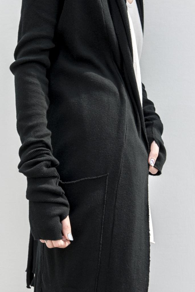 L.G.B. long draping cardigan 9801GYF | Elixirgallery