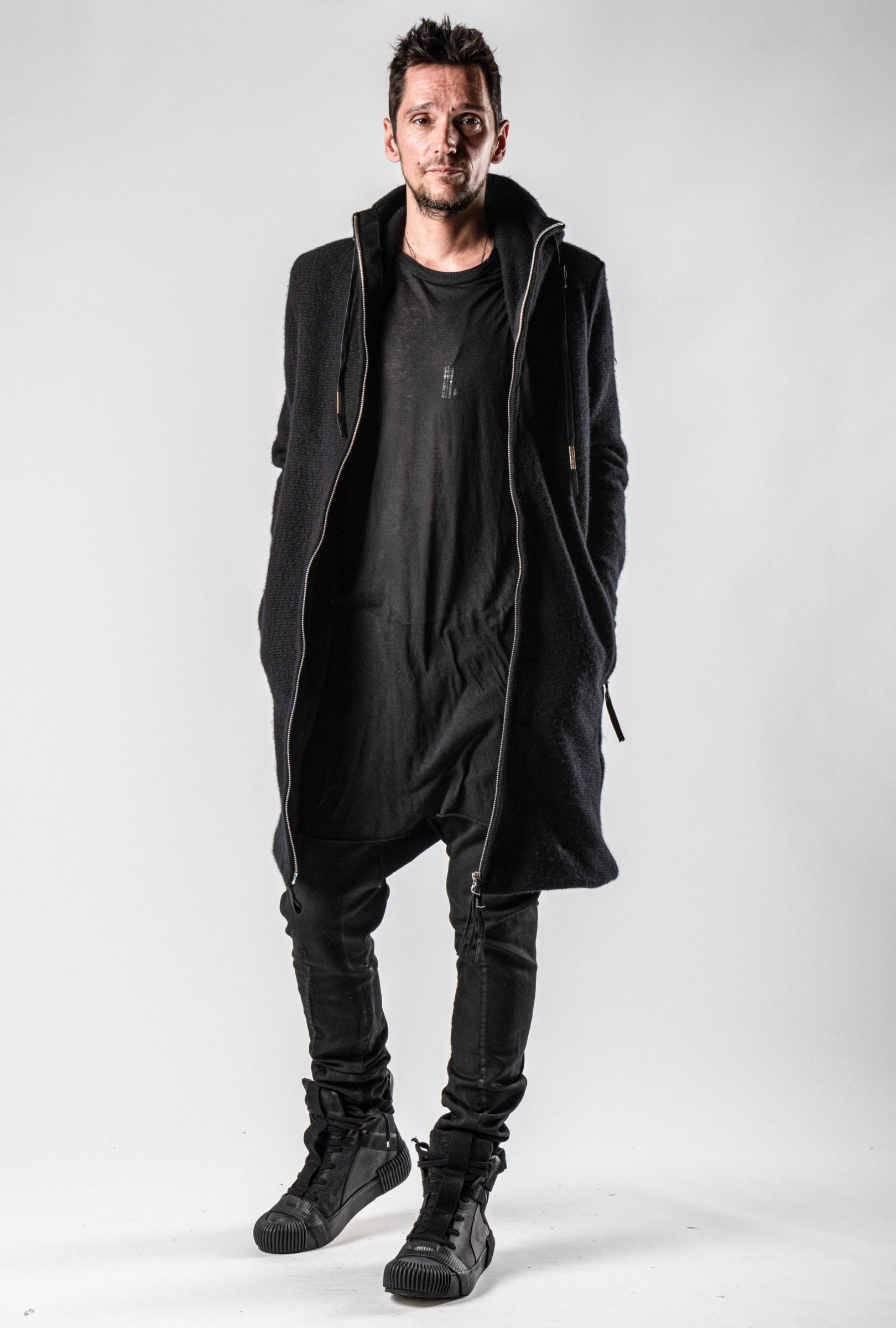 Boris Bidjan Saberi ZIPPER3 Long Thick Cashmere Hoodie | Elixirgallery