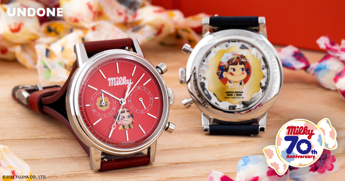 不二家「ミルキー」70周年記念！レトロなデザインの「ペコちゃんコラボ