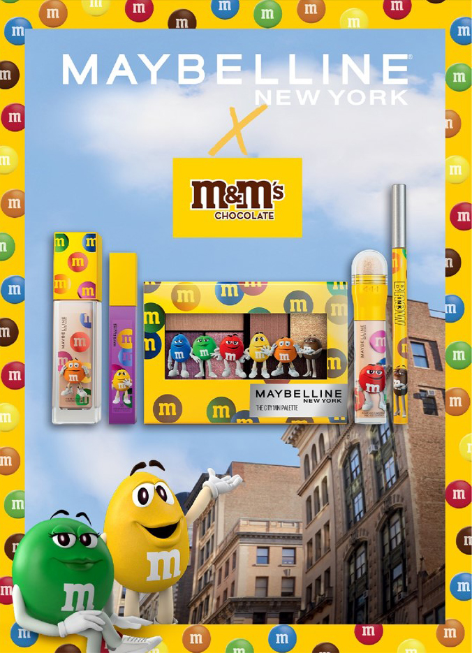 メイベリン ニューヨーク×チョコブランド「M&M'S(エムアンドエムズ