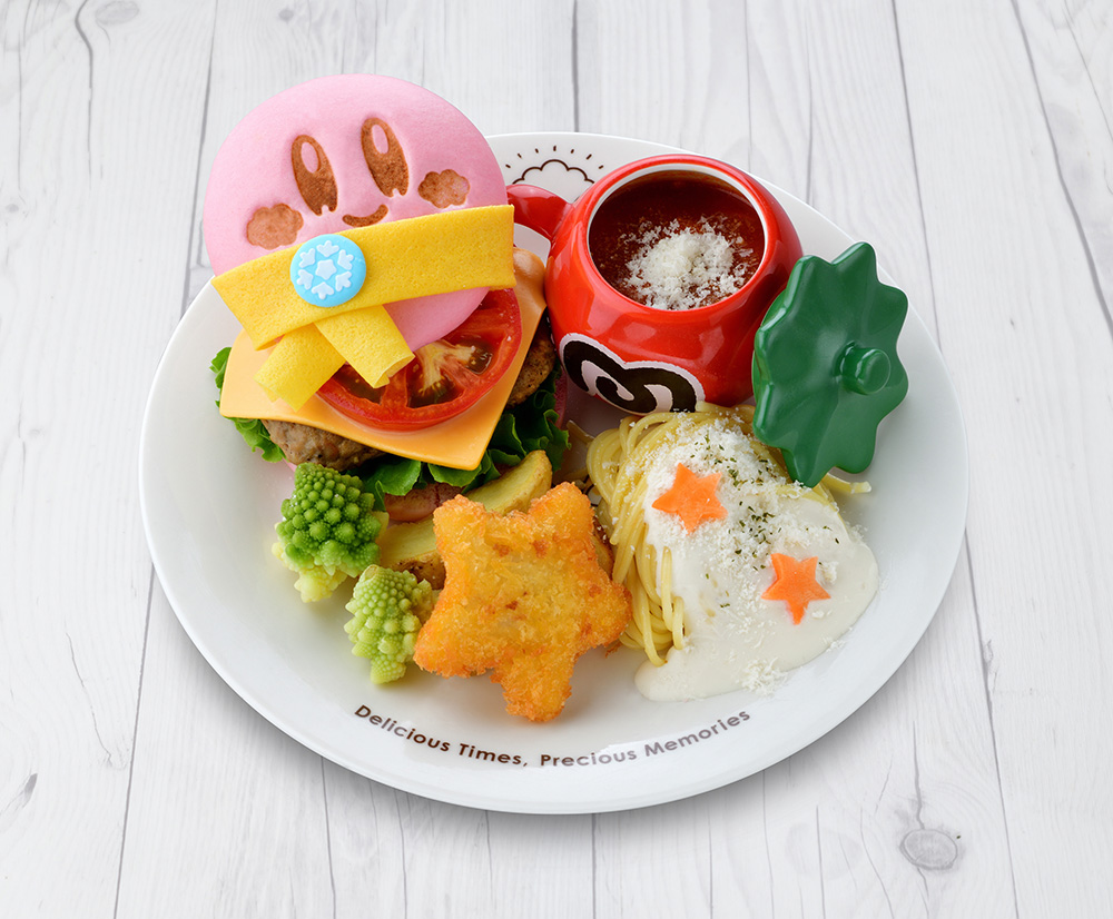 Kirby Café (カービィカフェ) WINTER 2023」粉雪チーズのパスタや